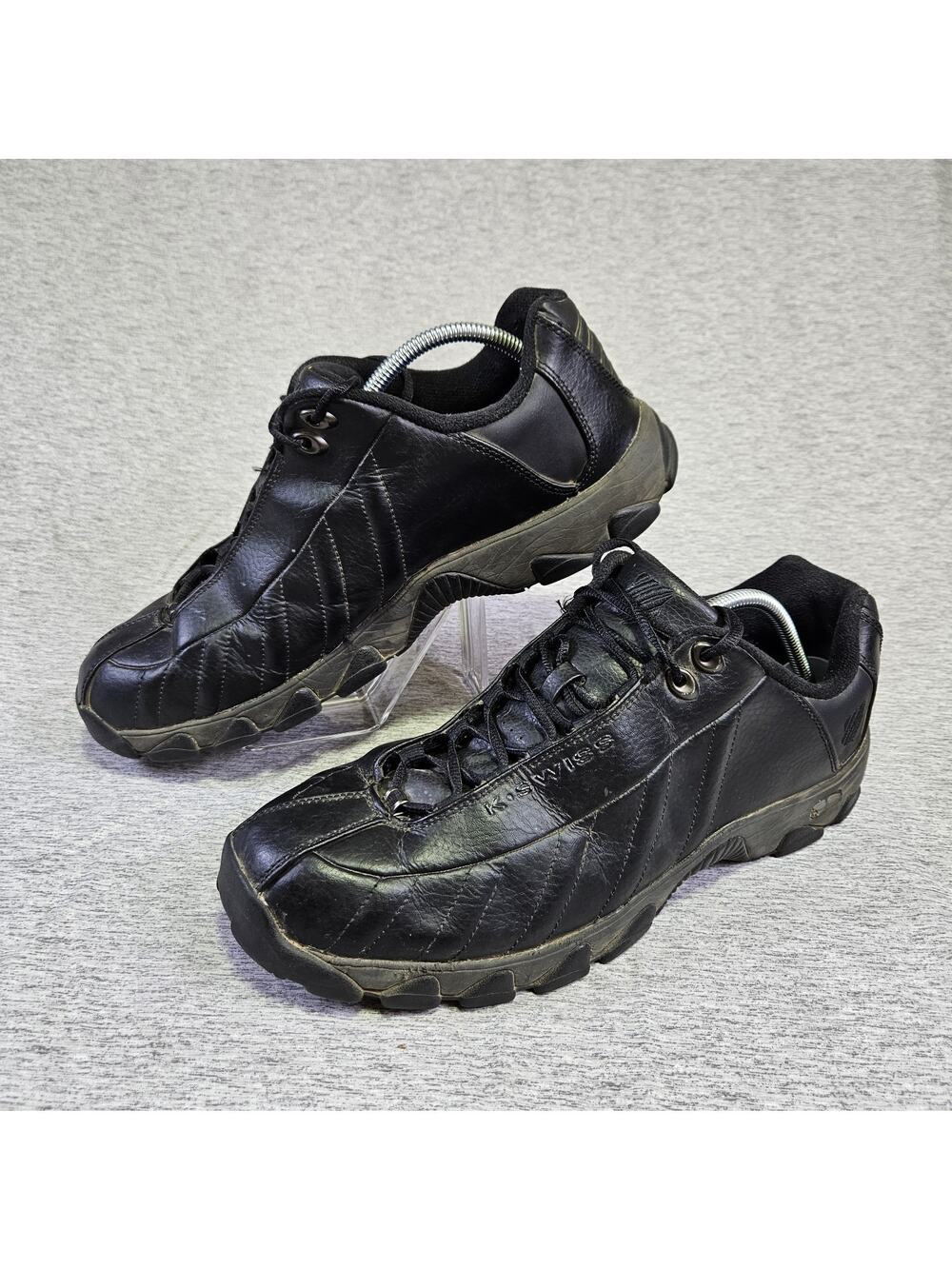 K SWISS ST329 CMF Sneaker Mens 14 Black Athletic 03426-008 Leather Tennis Shoe